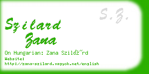 szilard zana business card